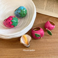 Enamel Fruit Statement Rings Strawberry Apple Calla Five Styles view 4