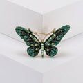 Crystal Butterfly Brooch in Four Jewel Tone Colorways view 4