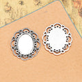 Oval Floral Edge Cabochon Settings in Seven Metal Finishes view 4