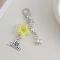 Translucent Acrylic Heart Star Charm with Silver Music Pendant view 4