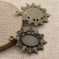 Ornate Oval 13 x 18 mm Pendant Settings in Two Finishes view 2