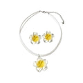 Plumeria Flower Cord Pendant Necklaces Five Color Styles view 5