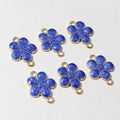 Colorful Enamel Flower Connector Charms in Eleven Options view 9