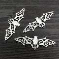 Filigree Bat Charms in Antique Bronze and Silver Finishes view 7