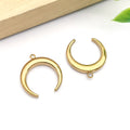 Gold Stainless Steel Sun Moon Evil Eye Charm Pendant for DIY Vintage Bracelet Jewelry
