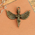 44×40mm 3D Six-Wing Angel Alloy Pendant