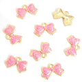 Colorful Enamel Bow Jewelry Components For DIY Earrings And Bracelets Charms view 4