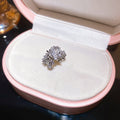 Crystal Flower and Pearl Ear Clips in Three Finishes view 6