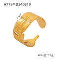 Gold Open Adjustable Fashion Rings Mixed Geometric Styles view 12
