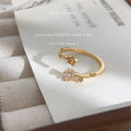 Gold Open Adjustable Star CZ Ring Hollow Star Charm view 4