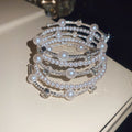 Crystal Open Cuff Bangles Pearl Multi Strand Bracelet view 6