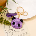 Rhinestone Panda Head Keychain Gold Hardware Many Options view 11