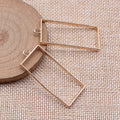 Tall Rectangle Open Frame Pendants in Four Metal Finishes view 2