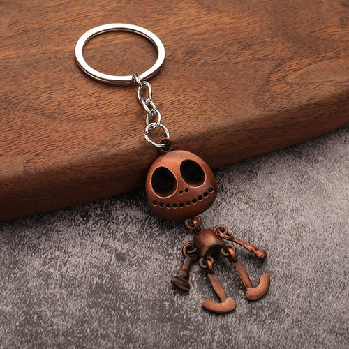 Minimal Skull Zinc Alloy Keychain Couple Bag Charm Gift