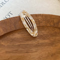 Acetate Oval Letter Duckbill Hair Clips Cream Purple view 6