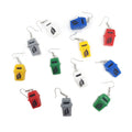 Miniature Colorful Trash Bin Novelty Hook Earrings view 3