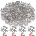 Dotted Bowl and Open Flower Metal Bead Caps Jewelry Findings view 11