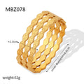 Gold Geometric Cutout Wide Cuff Bracelets Crystal Accents view 10