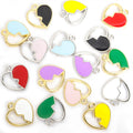 Polished Gold Silver Heart Alloy Jewelry Pendants in 16 Styles view 5