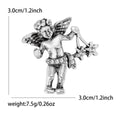 Vintage Style Cherub Brooch In Gold And Silver Tone view 7