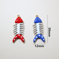 Colorful Enamel Fishbone Charms in Nine Color Options view 2