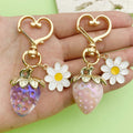 Flower Charm Keychains Featuring Flower Across 21 Pictured Variations view 3