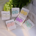 Colorful Translucent Flower Double Bloom Small Hair Clips view 1