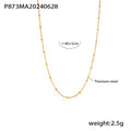 Gold Steel Quilted Heart Pendant Necklace Satellite Chain view 7