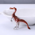 Long Neck Standing Dinosaur Enamel Brooch in Four Colors view 8