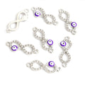 Rhinestone Infinity Evil Eye Two Loop Connectors in 12 Styles view 12