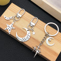 Cross Moon Star and Celestial Metal Keychain Collection view 4