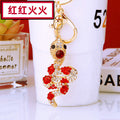 Jeweled Auspicious Snake Keychains in Eight Motifs with Cord Sets view 8