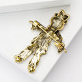 Crystal Scarecrow Brooch Straw Body Gold or Silver Tone Styles view 3