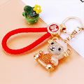Jeweled Ingot Sheep Keychains With Four Color and Wrist Strap Options view 3