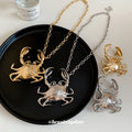 Hammered Metal Crab Brooches And Pendant Necklaces view 4