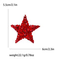 Crystal Five Point Star Brooch in Six Color Finishes view 9
