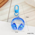 3D Acrylic Headphone Charm With Colorful Swivel Clasp view 2