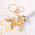 Enamel Running Horse Keychain Rhinestone Accents Five Colors view 4
