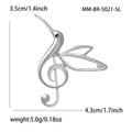 Hummingbird Treble Clef Brooch Gold or Silver Tone view 6