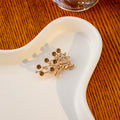 Gold Running Reindeer Brooch Amber Crystal Antlers view 3