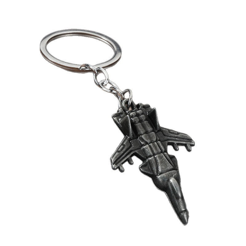 Metal Fighter Jet Keychain Aviation Souvenir Gift Pendant