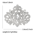 Ornate Crystal Filigree Crown Brooch in Gold and Silver view 6