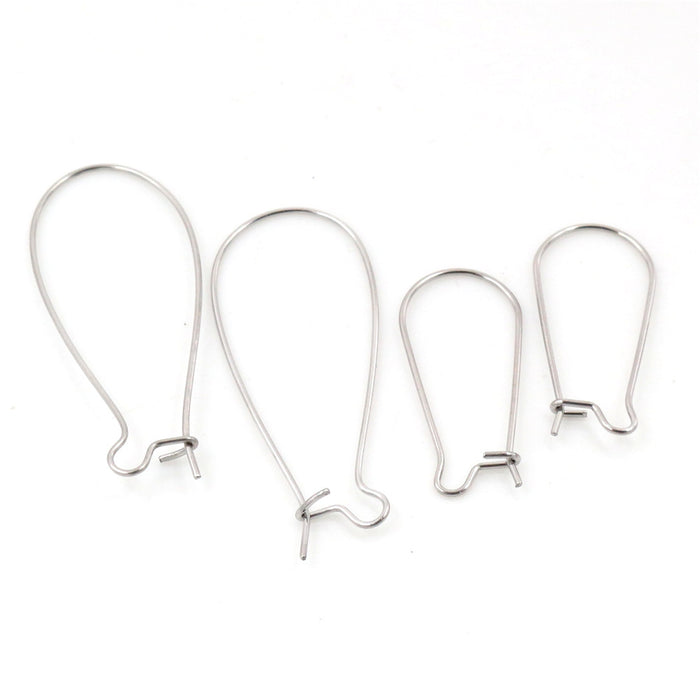 Long Loop Stainless Steel Ear Wires in Three Sizes