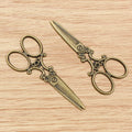 Ornate Scissors-Shaped Pendant Charms in Two Finishes view 2