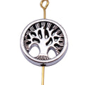 Tree of Life Round Metal Bead in Antique Silver Tone view 4