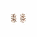 Irregular Silver Flower Cluster Statement Stud Earrings view 5