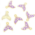 Enamel Whale Tail Charms in Six Colors and Two Metal Tones view 8