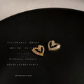 Mini CZ Heart Butterfly Pearl Ginkgo Stud Drop Earrings view 6