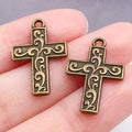 Gold-Tone Cross Metal Charms with 26 Listed Options view 7