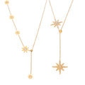 Crystal Starburst Station Necklace in Two Designs and Two Tones view 5